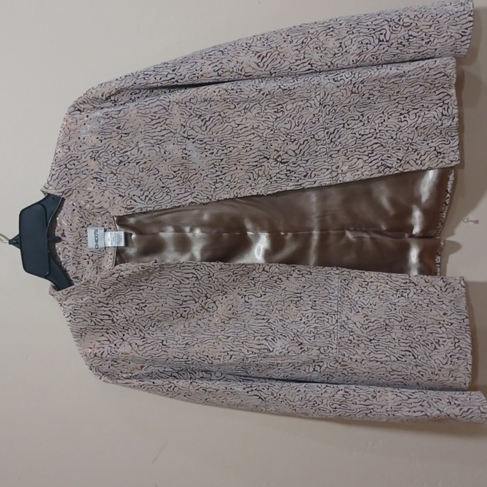 Chico's leather jacket size 2